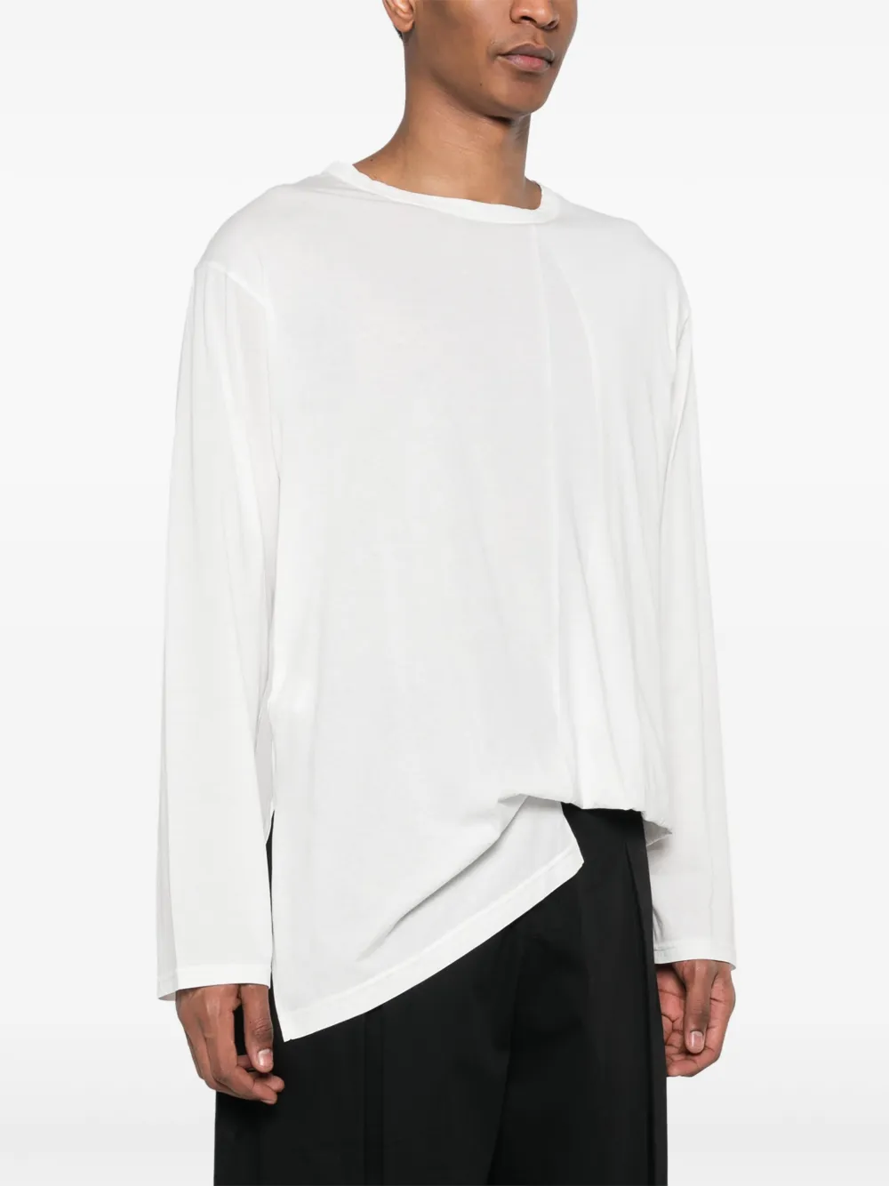 Футболка асимметричного кроя Yohji Yamamoto, белый — фото 3