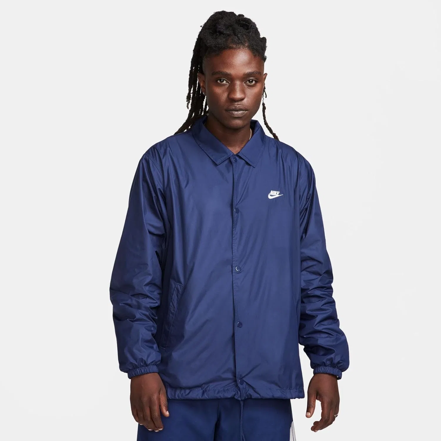Куртка тренера Nike Club для мужчин, темно-синяя (Midnight Navy) — фото 2