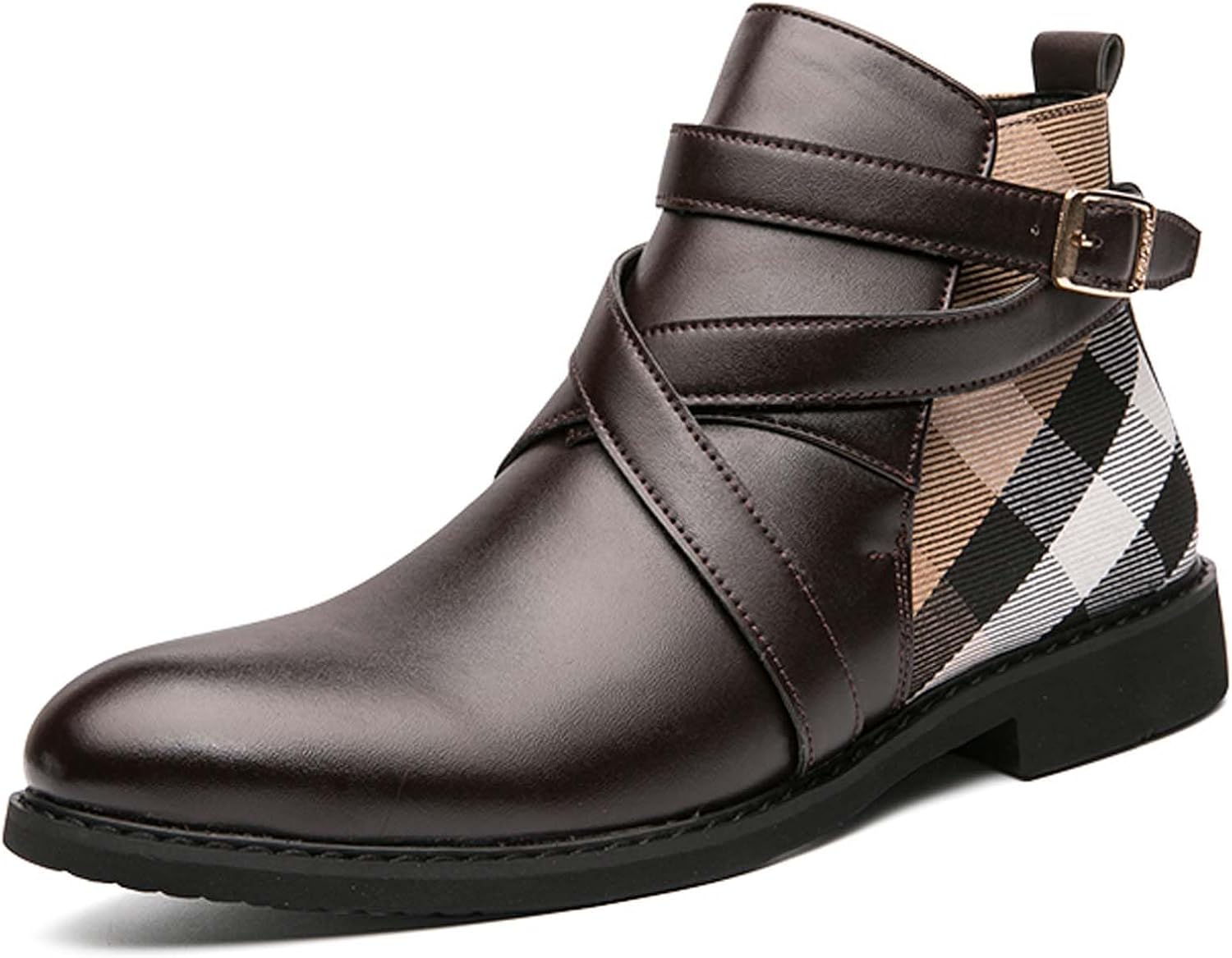 

Мужские ботинки челси в стиле ретро с пряжкой, в городском стиле, деловые, повседневные, формальные, классические высокие ботинки для работы, офиса, униформы, банкетов, свадеб, костюмов, деловые туфли, кожаные туфли, размеры 5-13 (США) Generic,...