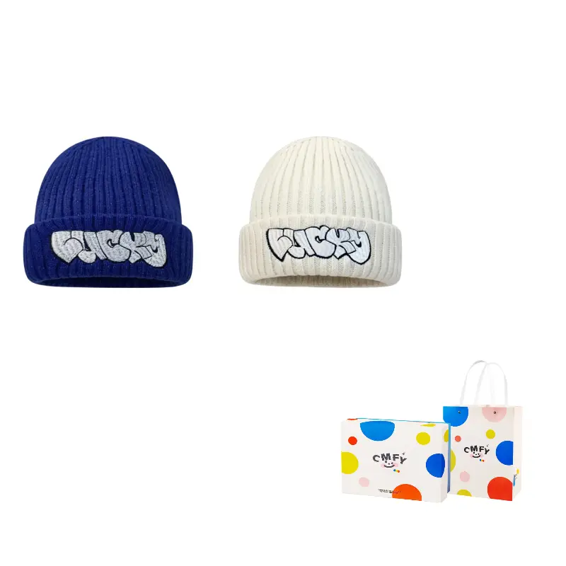 

CMFY Унисекс шапка бини, Royal Blue+Milk White