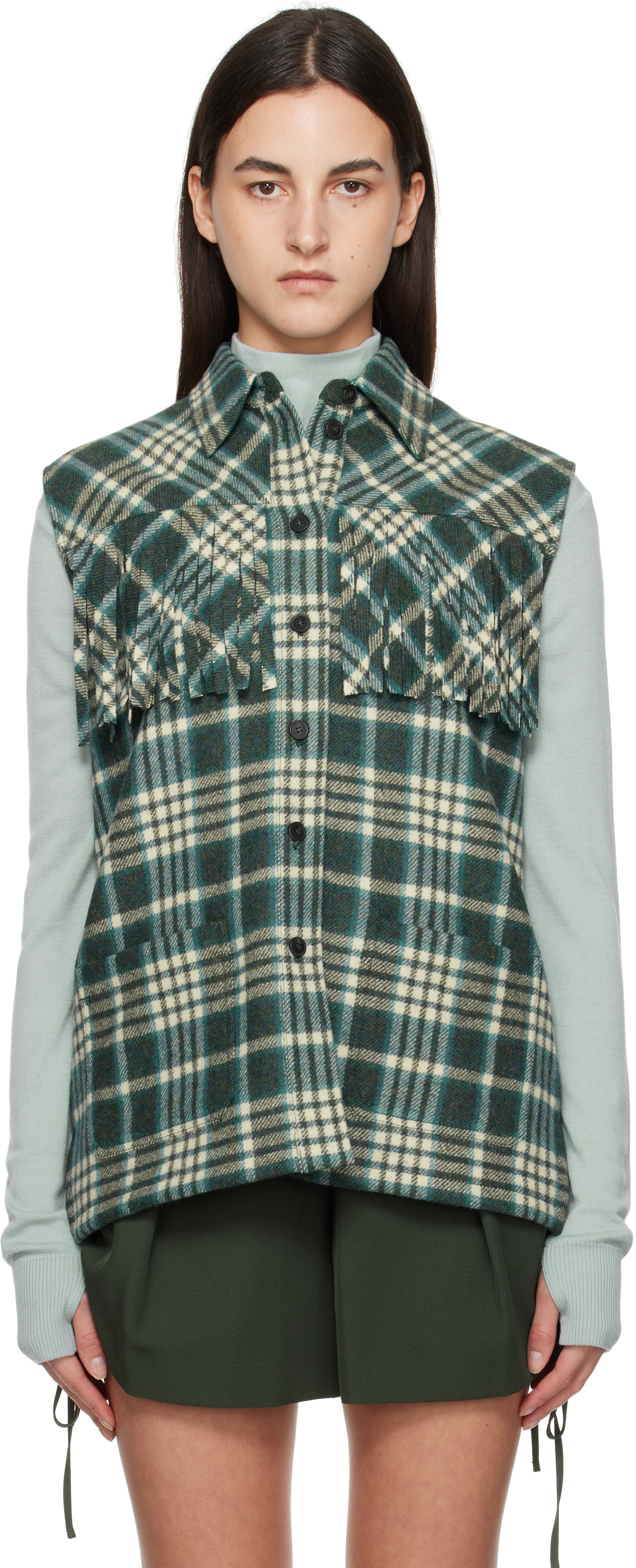 

Жилет цвета хаки Colle Weekend Max Mara