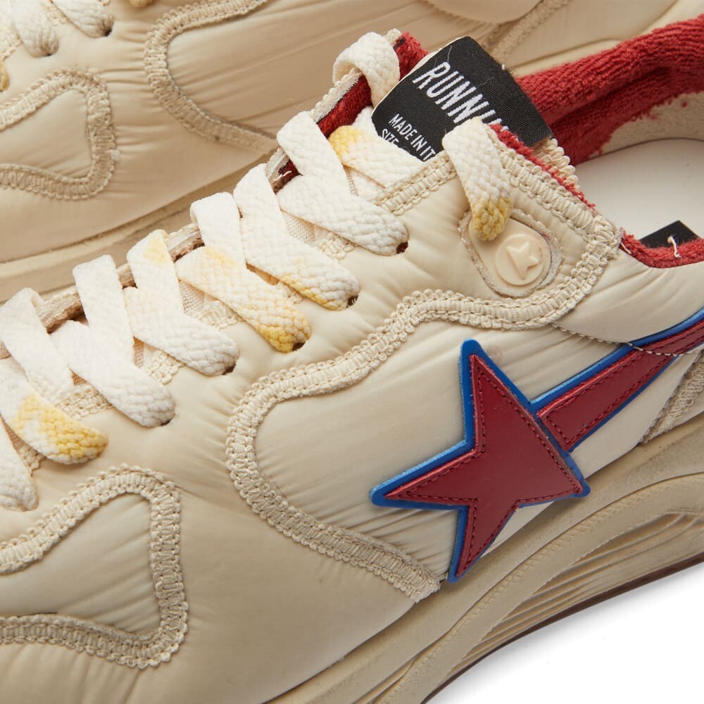 Кроссовки Golden Goose на беговой подошве, бежевый/красный — фото 4