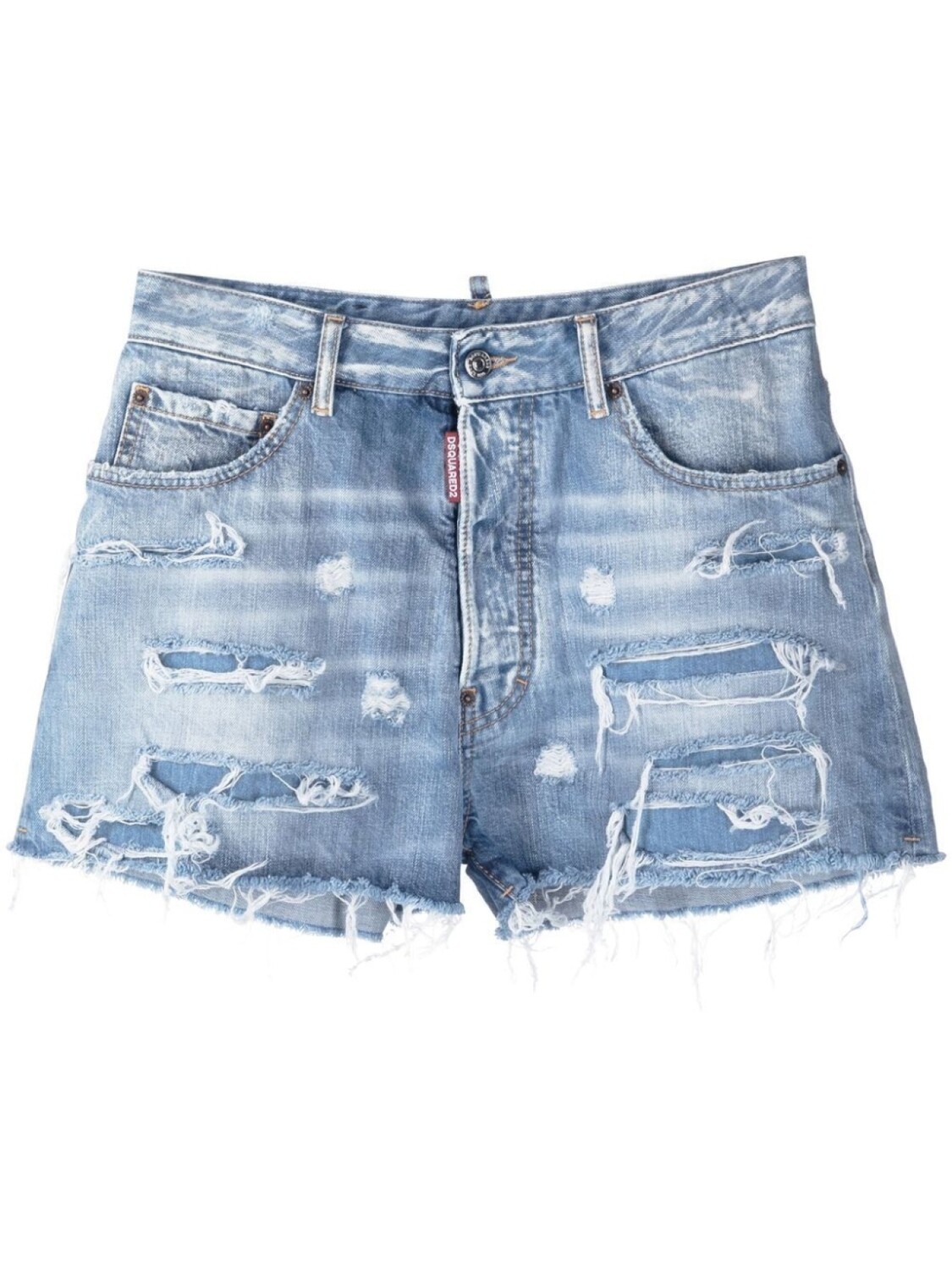 

Dsquared2 distressed denim shorts, синий