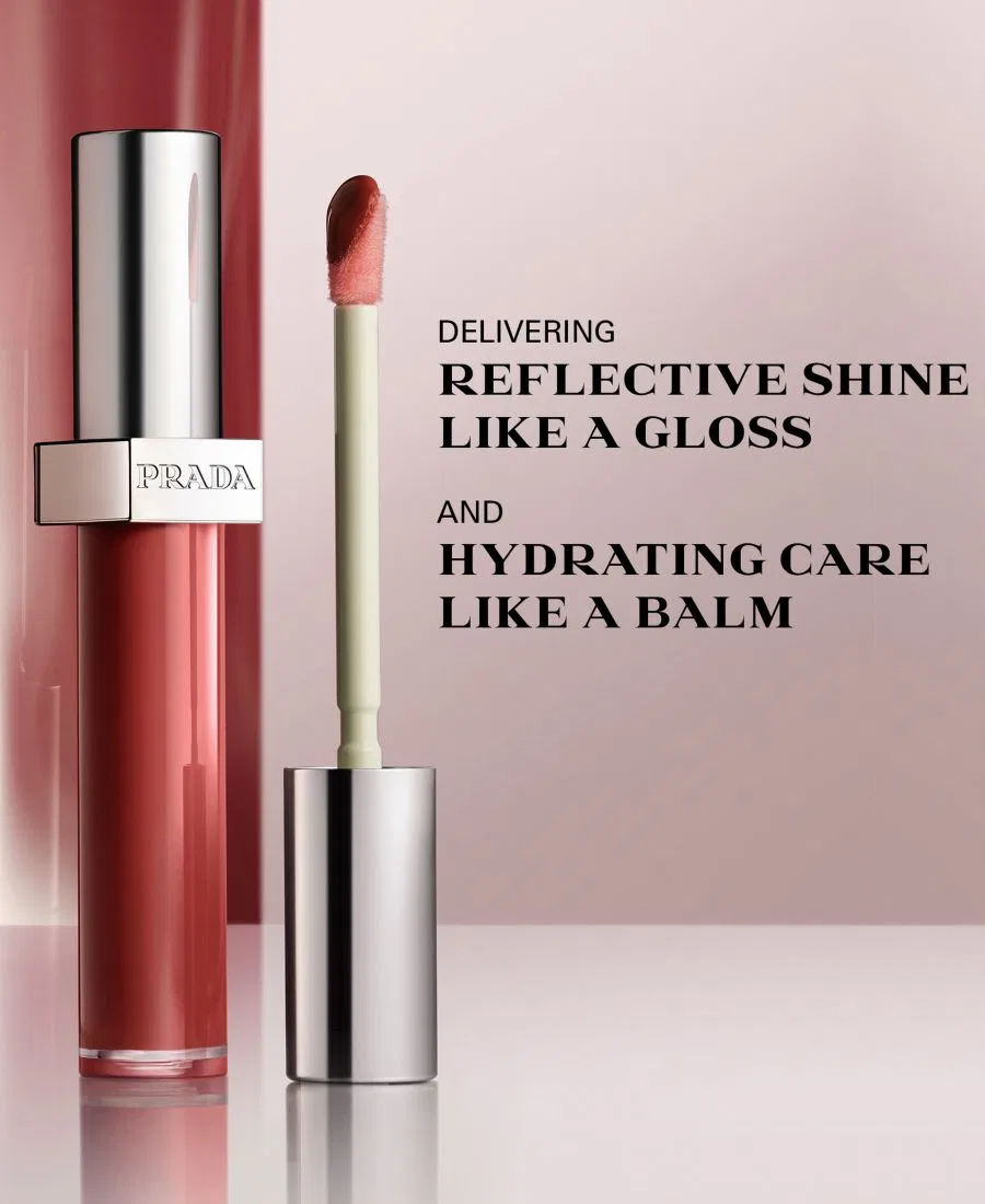 Жидкий глянцевый бальзам для губ Reflection, 9 г Prada Beauty, u002 banana yellow — фото 2