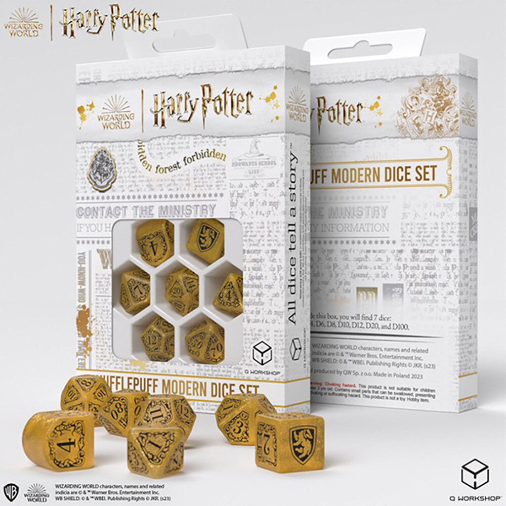 

Аксессуары Q-Workshop Harry Potter Dice: Hufflepuff Yellow Set (7)