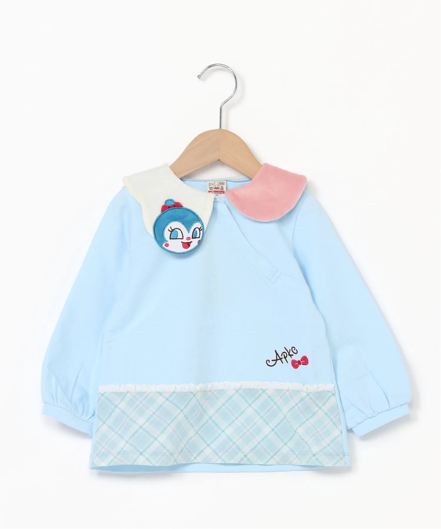 Детская коллекция ANPANMAN / (K) Пуловер с аппликацией на воротнике Anpanman Kids Collection, Saxophone Blue — фото 2