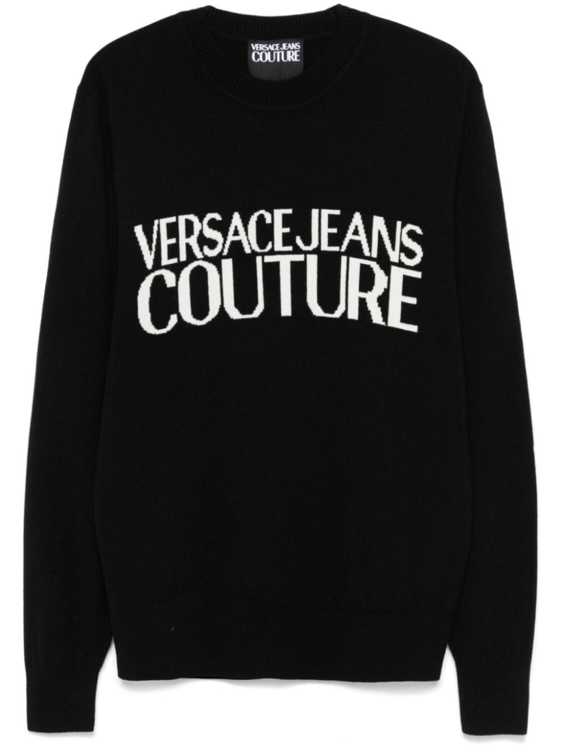 

Versace Jeans Couture свитер с логотипом и интарсией, черный