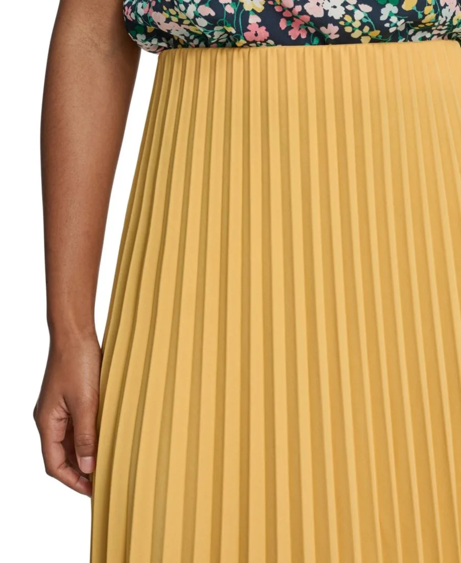 Женская плиссированная юбка на резинке Tommy Hilfiger, Deep Maize — фото 4