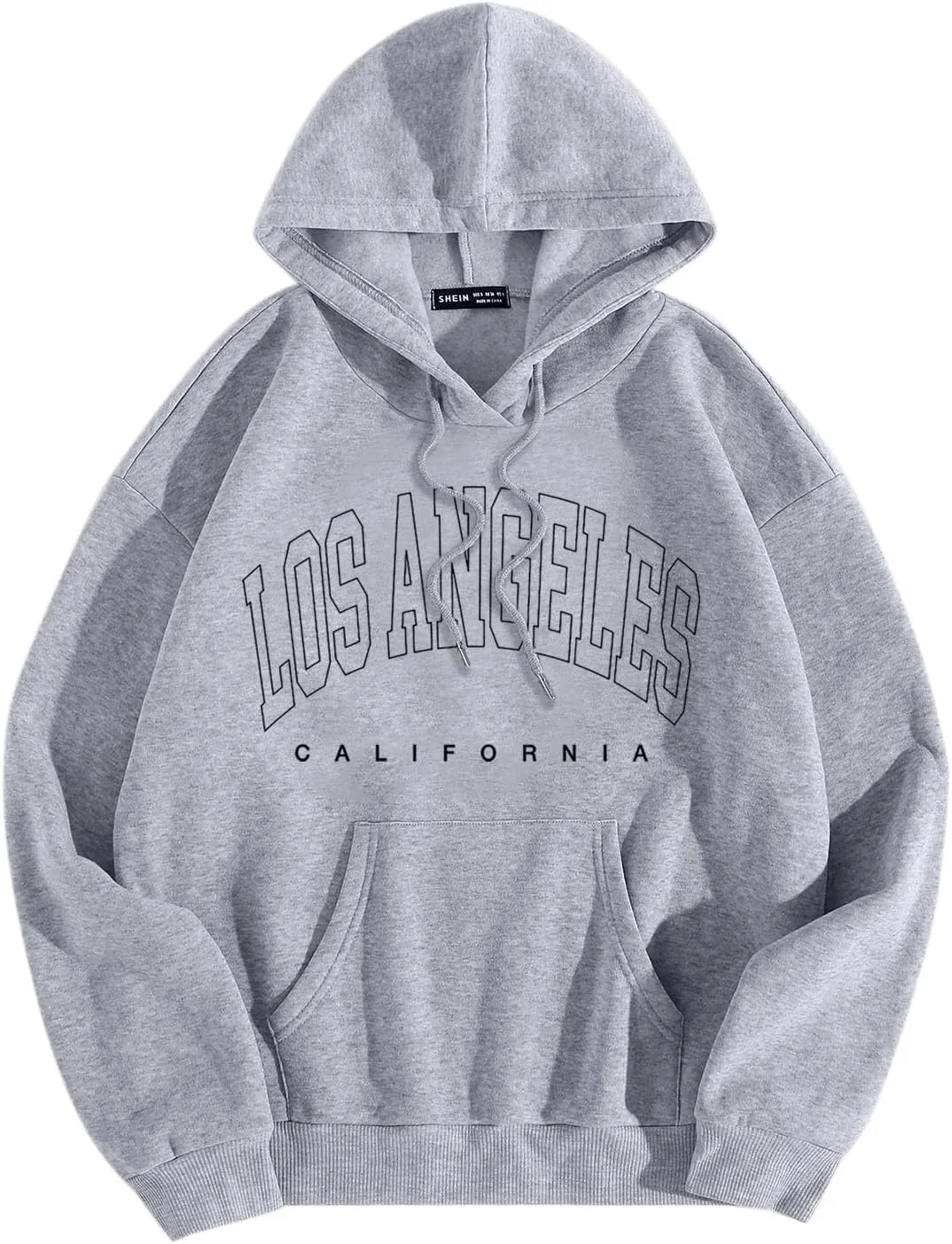 Мужская толстовка с капюшоном College Los Angeles, винтажная, с длинным рукавом и принтом