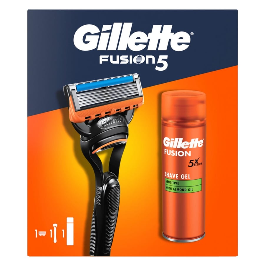 

Gillette Fusions 5 Set Fusion 5 Shaver Fusion5 Гель для бритья 200 мл Gilette