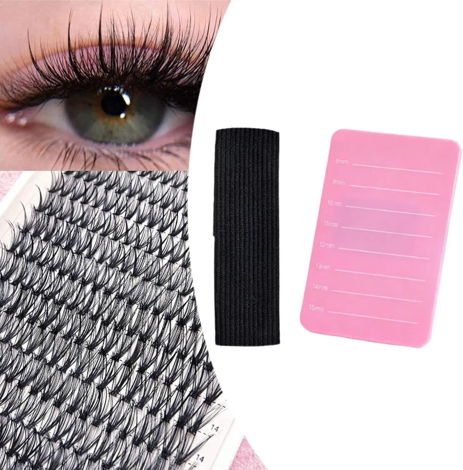 Палетка для ресниц FerneeButy розово-красная 7-14 мм — фото 4