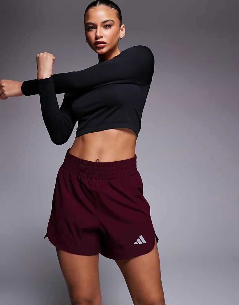 

Шорты Adidas Training Racer Pacer бордового цвета