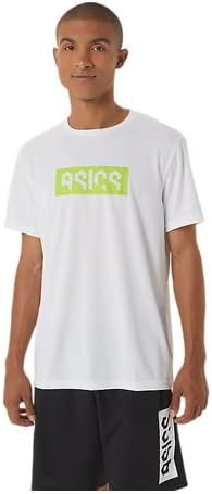 

Мужская тренировочная футболка ASICS HEX GRAPHIC DRY с коротким рукавом (2031D819), белый