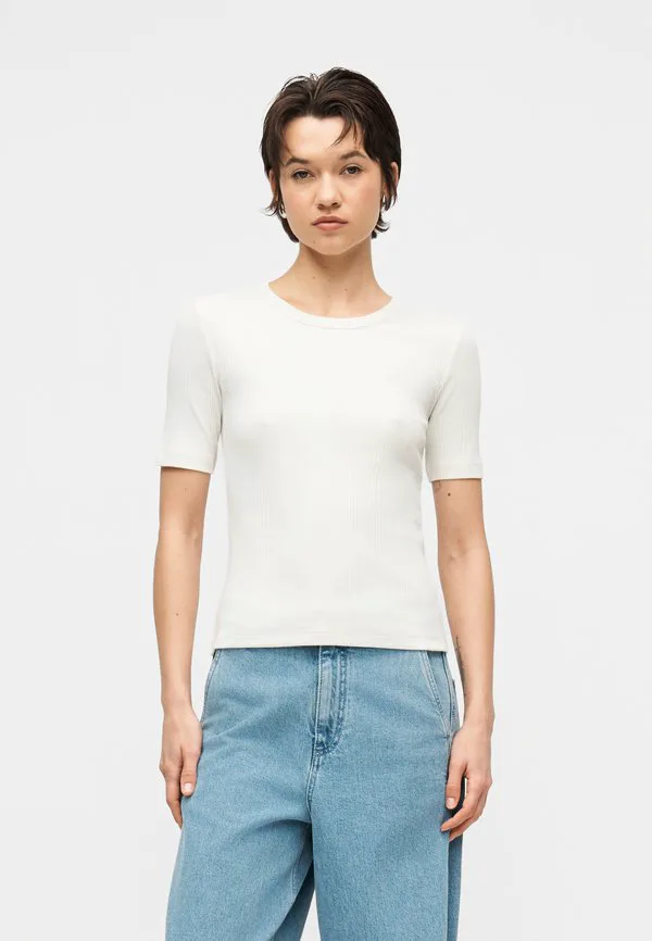 Футболка с разноцветным нано-логотипом на воротнике. Calvin Klein, Tofu