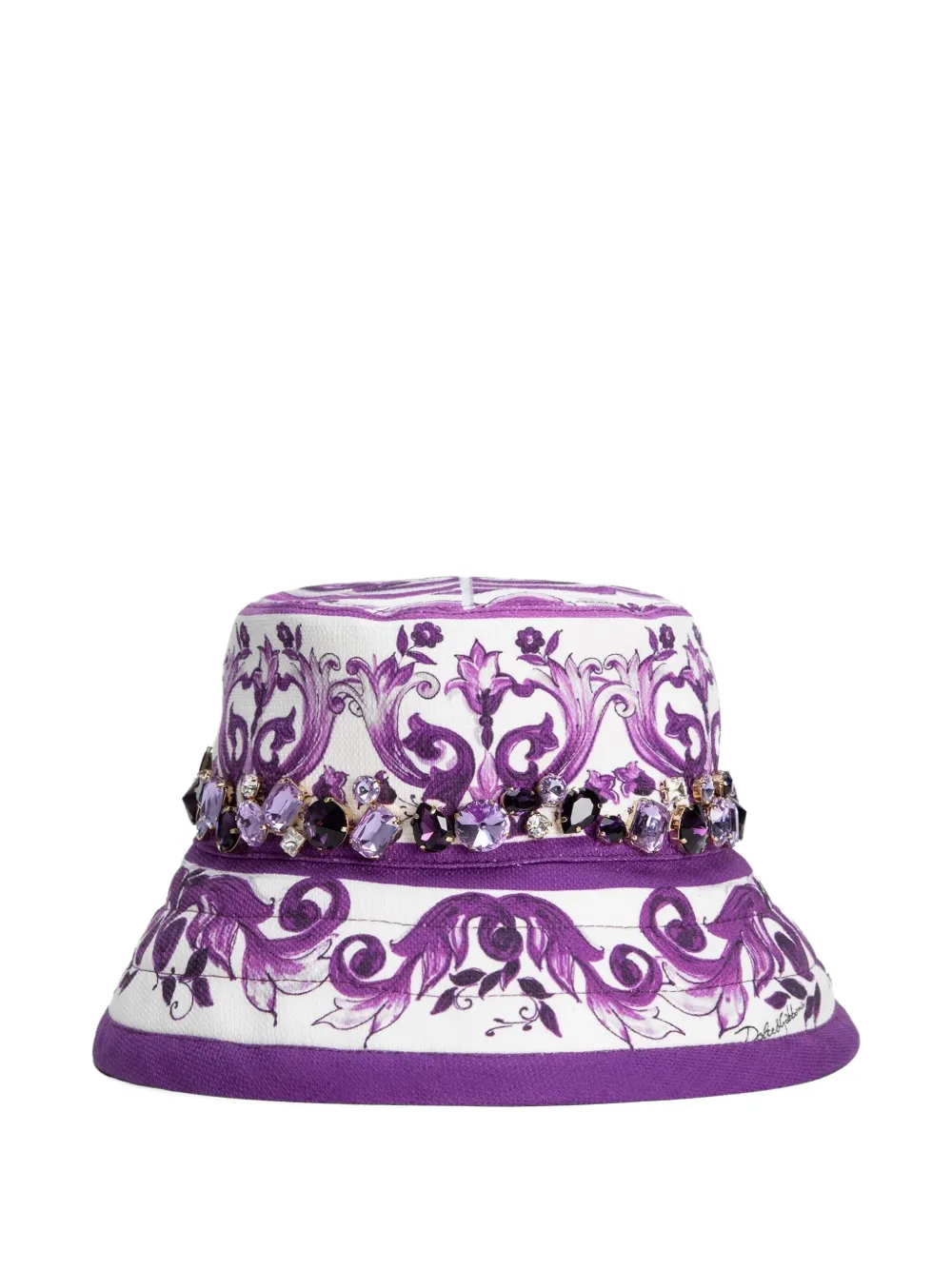 

Панама с принтом Maiolica DOLCE & GABBANA, белый