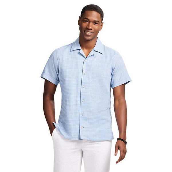 

Мужская рубашка с коротким рукавом и застежкой на пуговицах Saltwater Dunes Izod, Blue