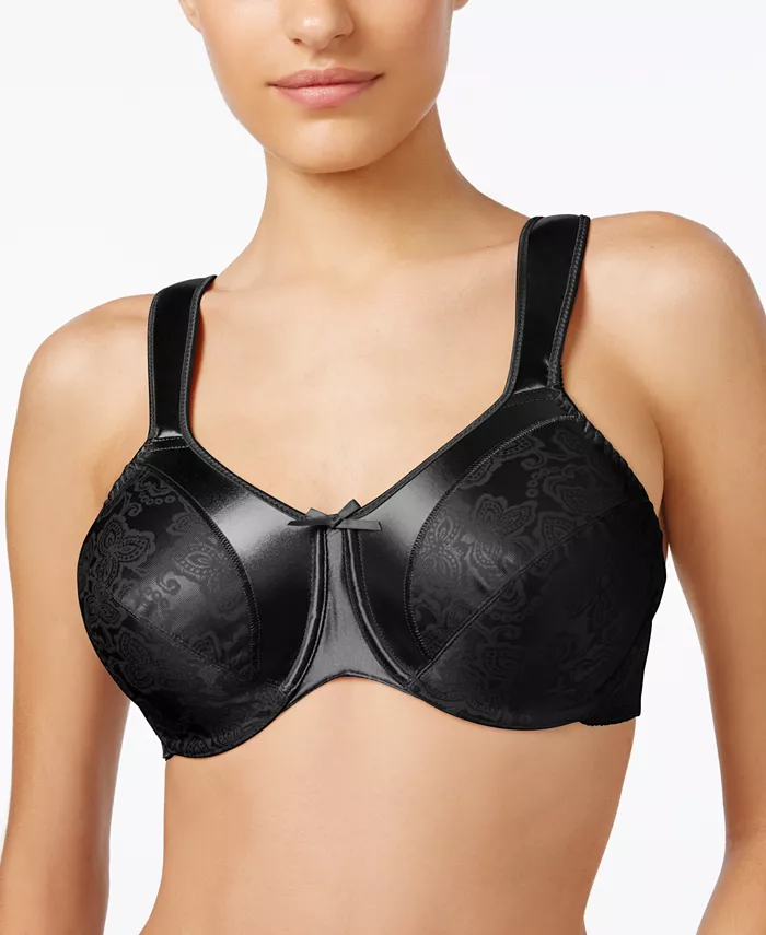 

Бюстгальтер Minimizer Satin Tracings Comfort Strap на косточках 3562 Bali, черный