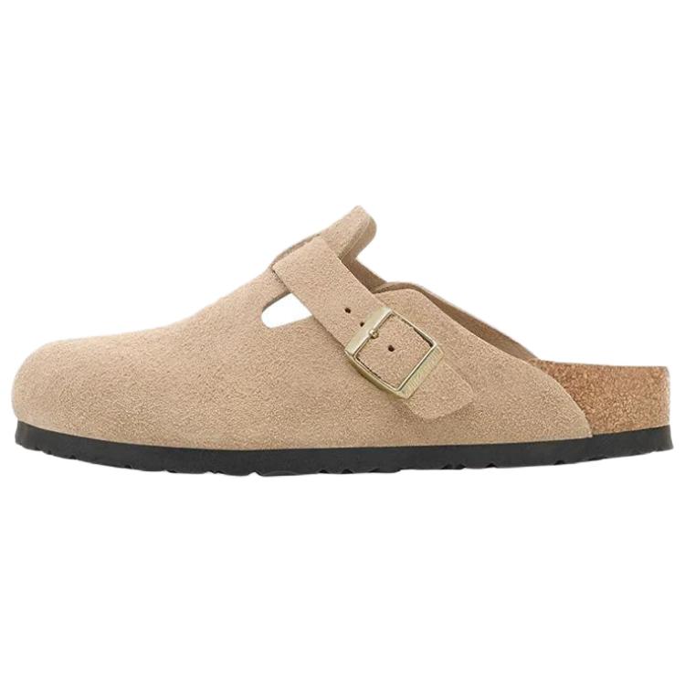Birkenstock Женские сандалии с закрытым носком и подошвой Boston Foam, устойчивые к истиранию, бежевые