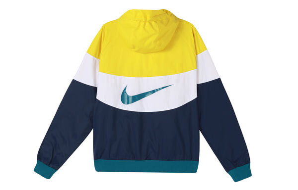 Куртка Nike Sportswear Windrunner Colorblock Casual hooded track Jacket Yellow, желтый — фото 2
