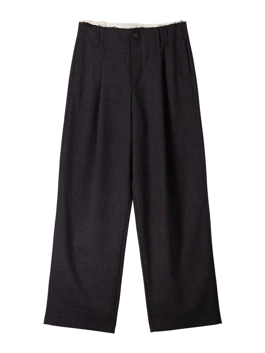 

Широкие брюки со складками Bershka, антрацит