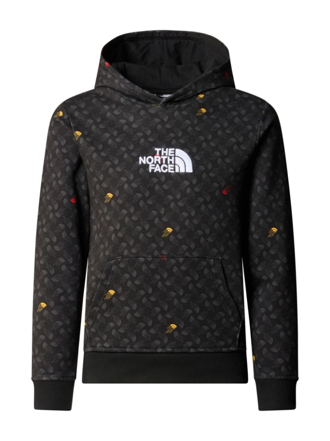 

Худи с вышитым логотипом The North Face Kids, черный
