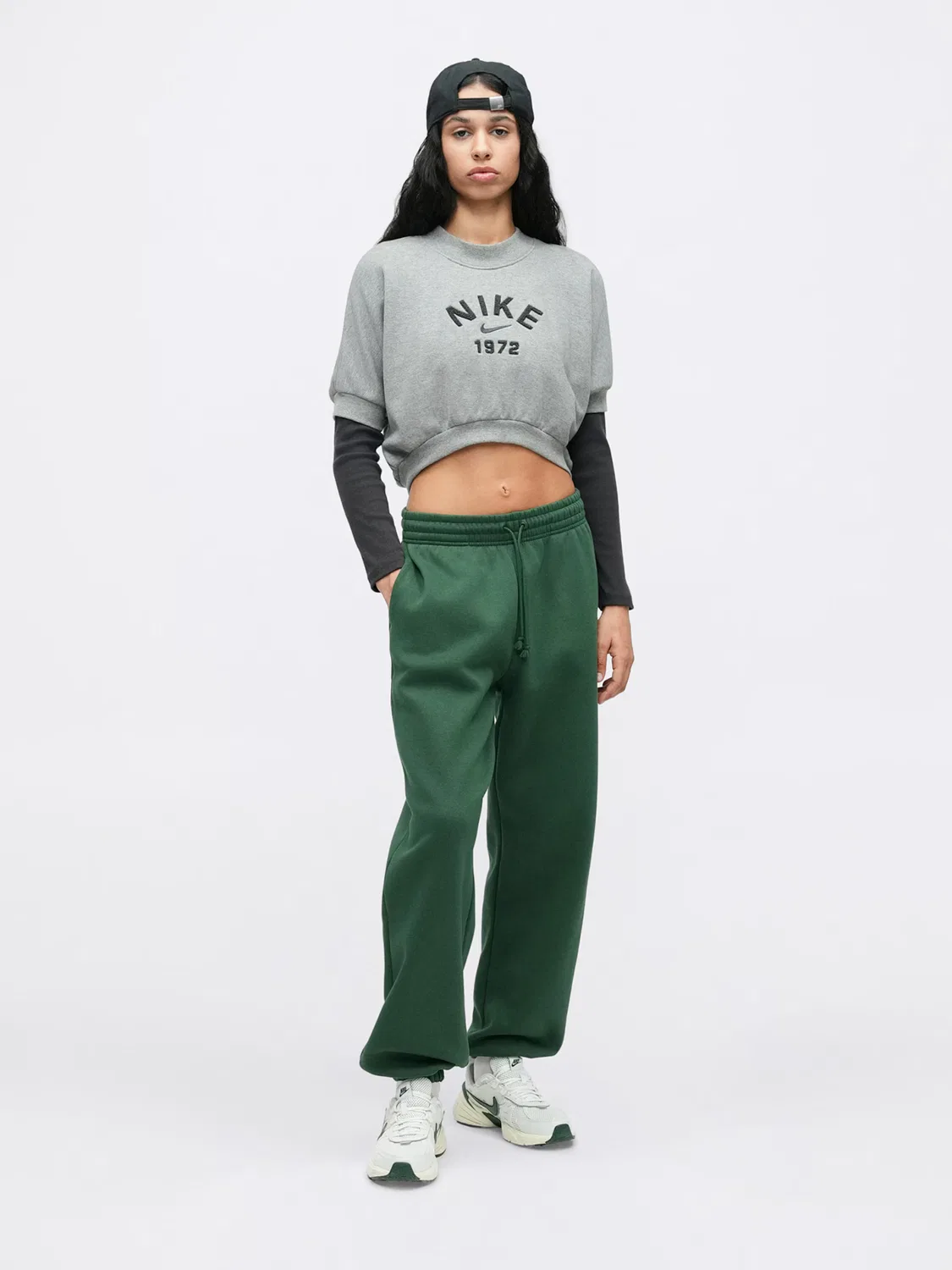 Зауженные брюки 'Феникс Флис' Nike Sportswear, Dark Green — фото 4