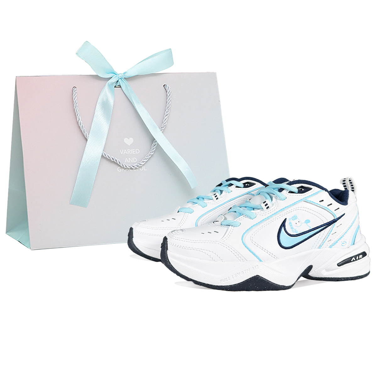 

Nike Кроссовки Air Monarch 4 Slip Resistant Low top Chunky Unisex Blue White