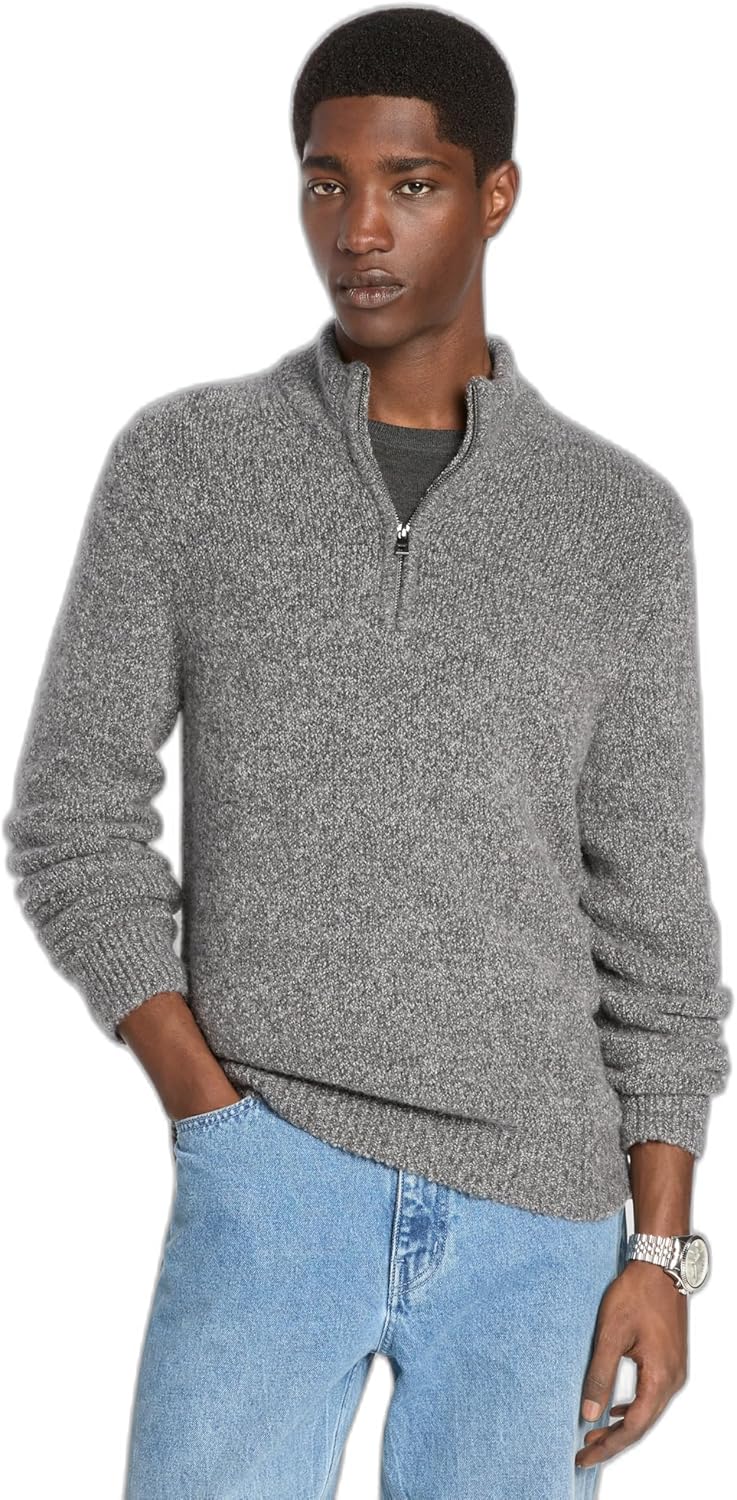 

Michael Kors мужской уютный свитер с молнией на четверть, Gunmetal