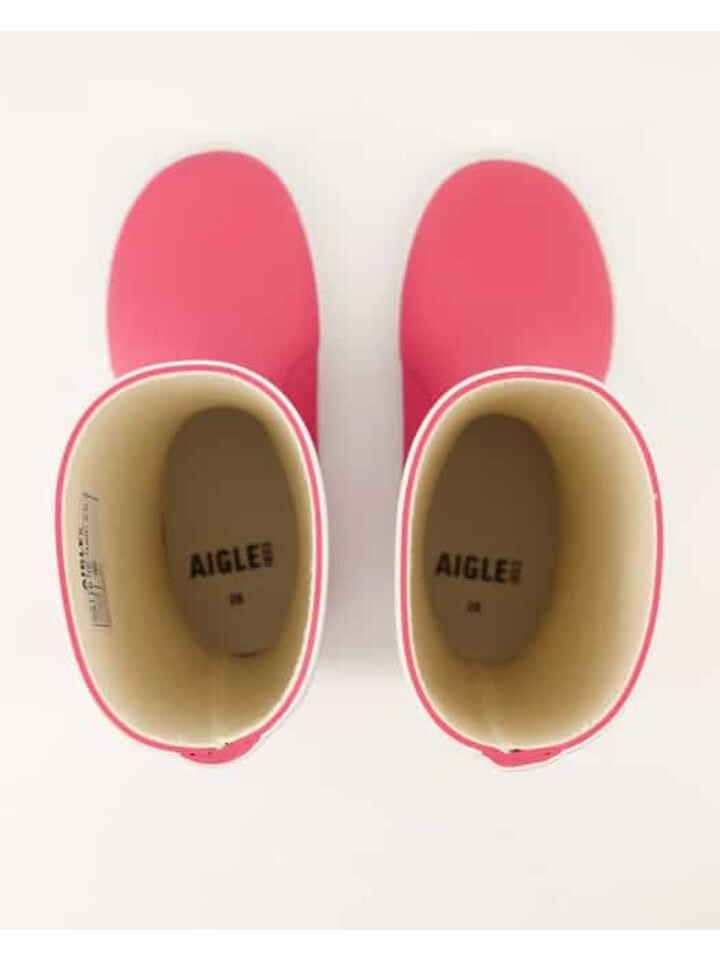 Женские резиновые сапоги Aigle с логотипом, розовый — фото 4