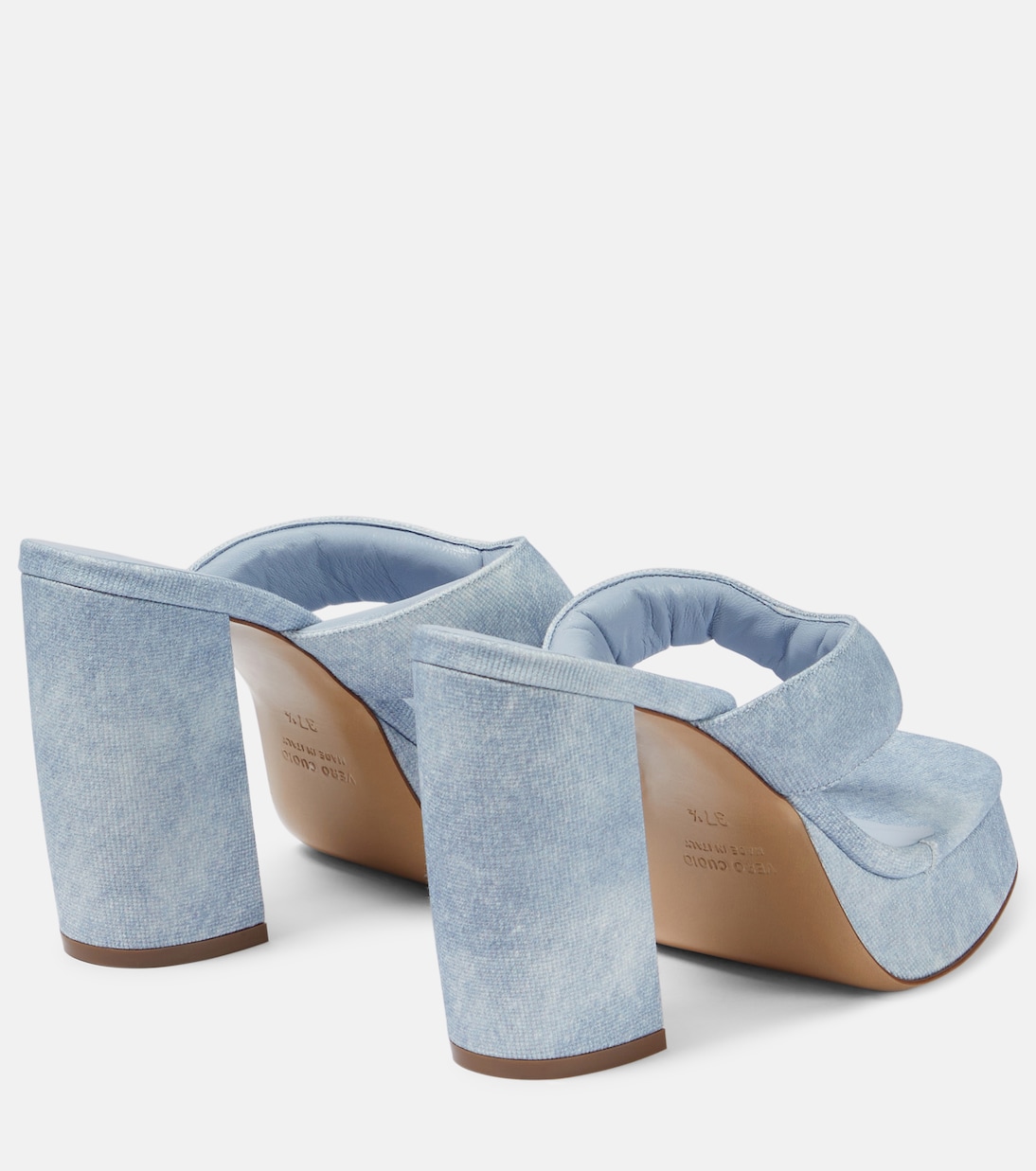 Сандалии-шлепанцы Gia 17 Uni из денима на платформе Gia Borghini, Denim — фото 3