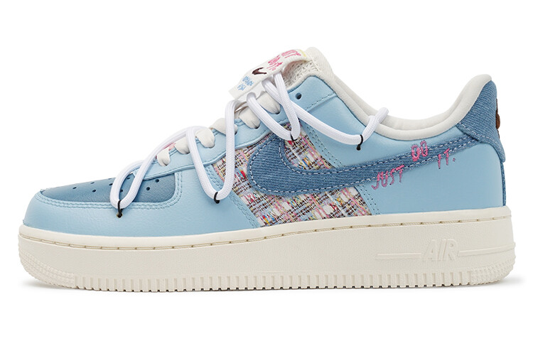 

Кроссовки Nike Air Force 1 Skateboard Shoes Women's Low-Top Beige Blue