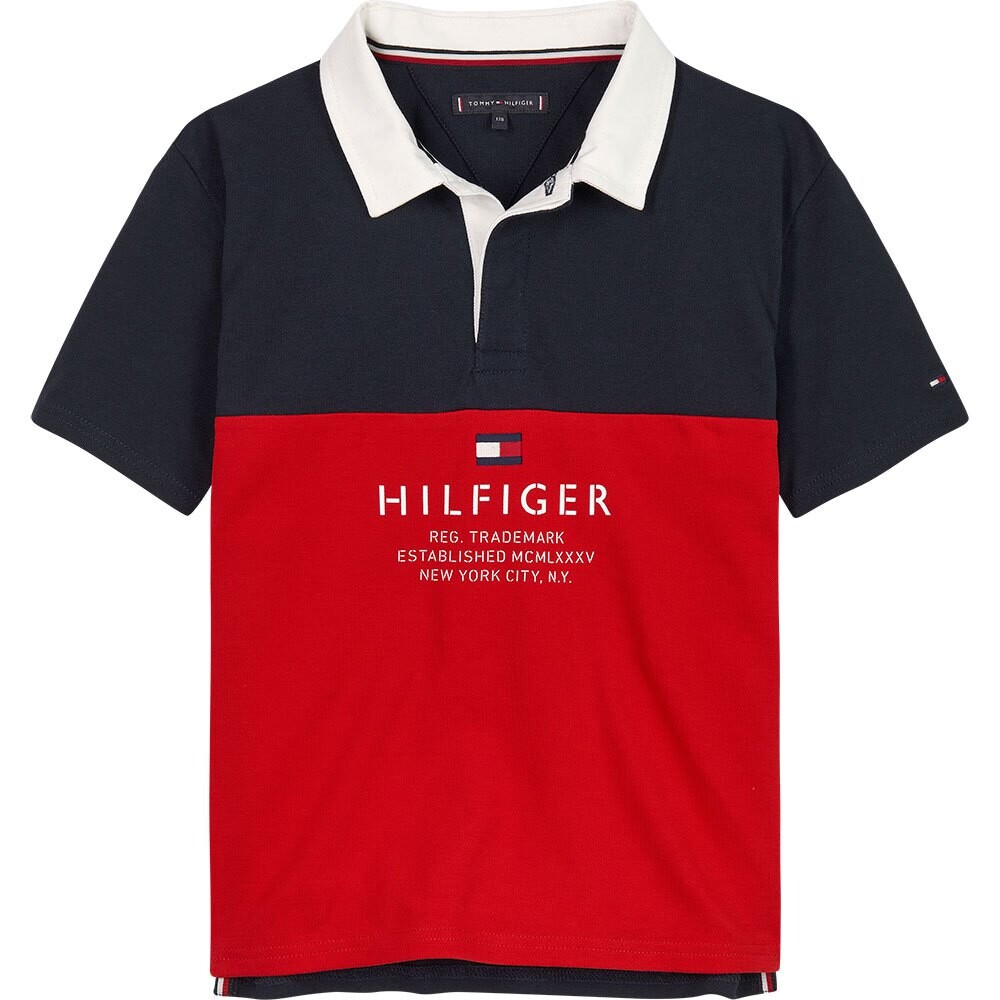 

Поло с коротким рукавом Tommy Hilfiger Colorblock, синий