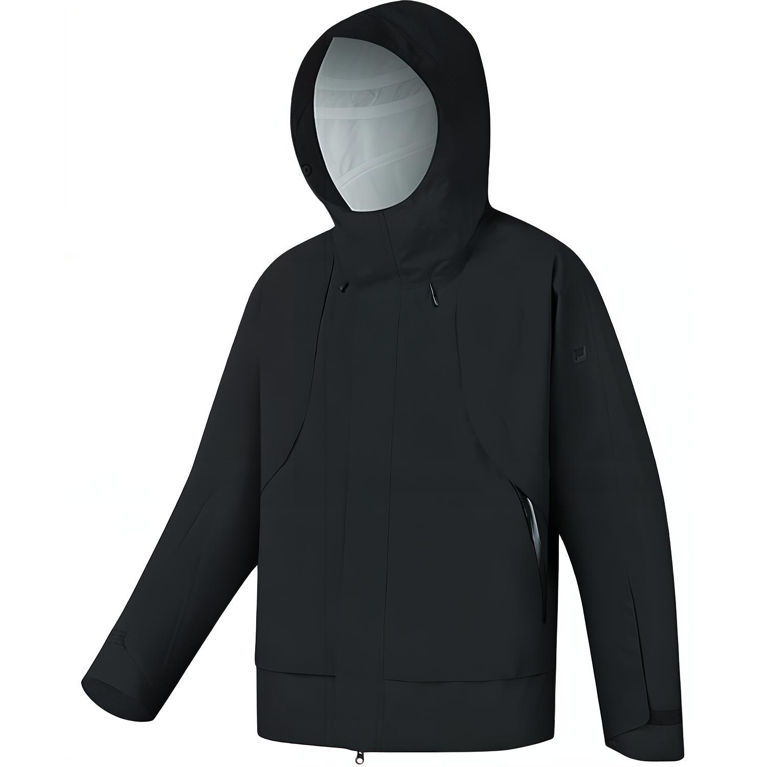 

FILA Куртка-ветровка для фитнеса, походов, ветрозащитная, дышащая, износостойкая, непромокаемая, унисекс, цвет: угольно-черный