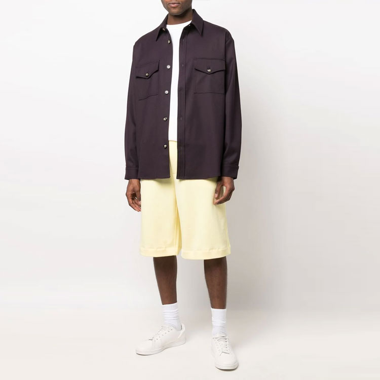 JIL SANDER Мужские спортивные шорты желтого цвета — фото 4