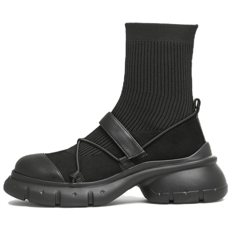BATA Женские черные эластичные сапоги-носки