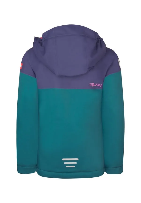 Лыжная куртка hallingdal Trollkids, Midnight Petrol/Deep Violet/Dark Pink — фото 2