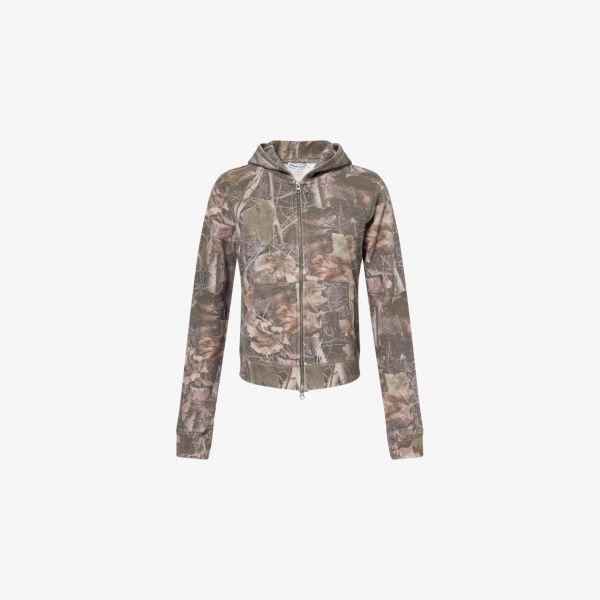 

Худи из хлопкового джерси Woodland mini monster camouflage Jaded London, зеленый