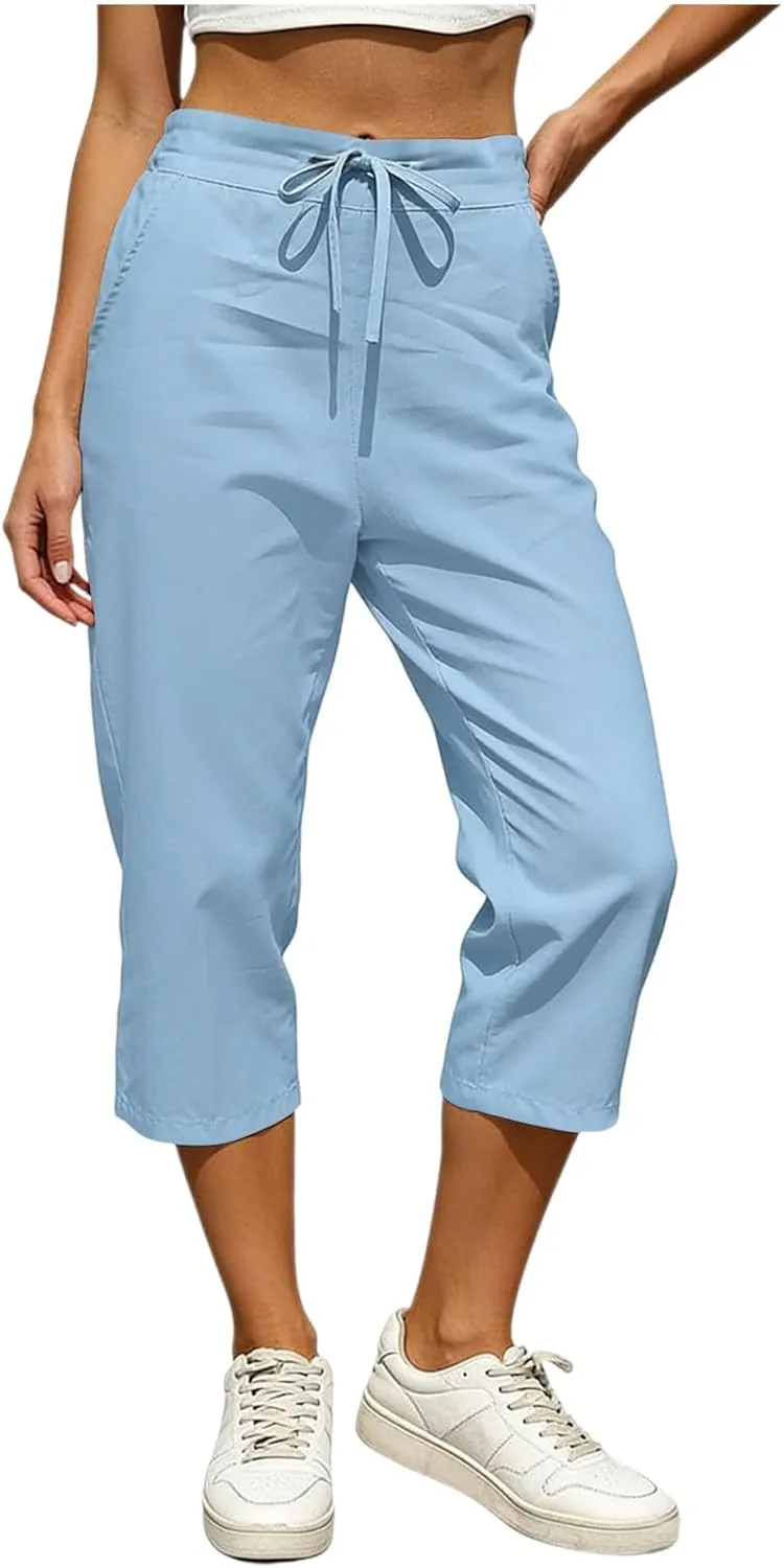 

Женские капри-джоггеры с завязками и карманами