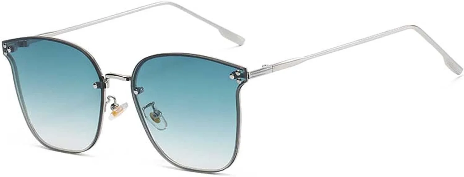 

Солнцезащитные очки в крупной металлической оправе «кошачий глаз» для женщин, модель 2026 года, модные очки для отдыха на природе (Цвет: A, Размер: Средний) MTZJH, A