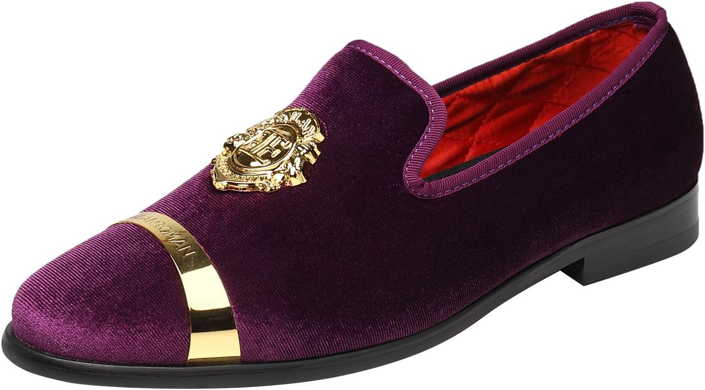 

Мужские бархатные лоферы ELANROMAN для вечеринок, свадеб, выпускных и модных мероприятий, фиолетовый