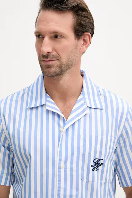 Рубашка из хлопка Summer Tommy Hilfiger, синий — фото 4