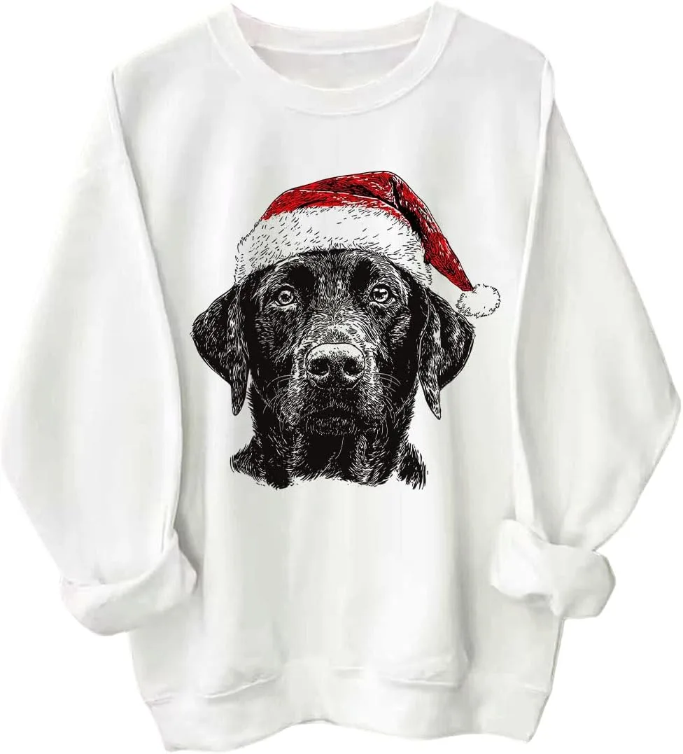 

Свитшот с черным лабрадором в рождественском стиле Vintage Batclock