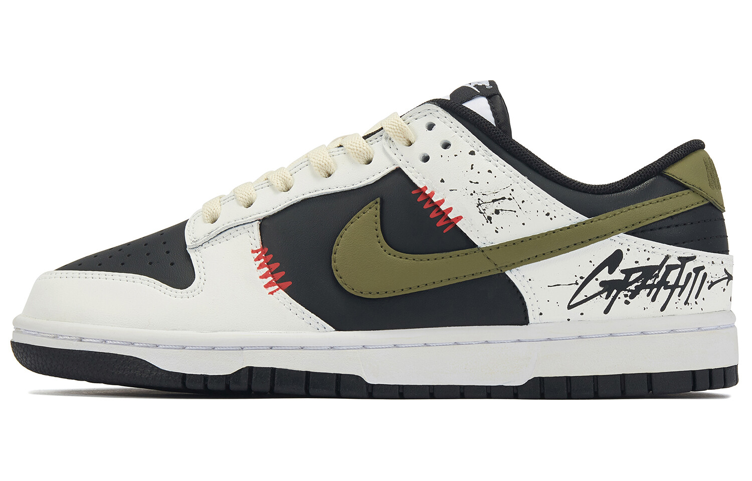 

Кроссовки Nike Dunk Skateboarding Shoes Men Low-top White/Black/Green, оливковый, Зеленый, Кроссовки Nike Dunk Skateboarding Shoes Men Low-top White/Black/Green, оливковый