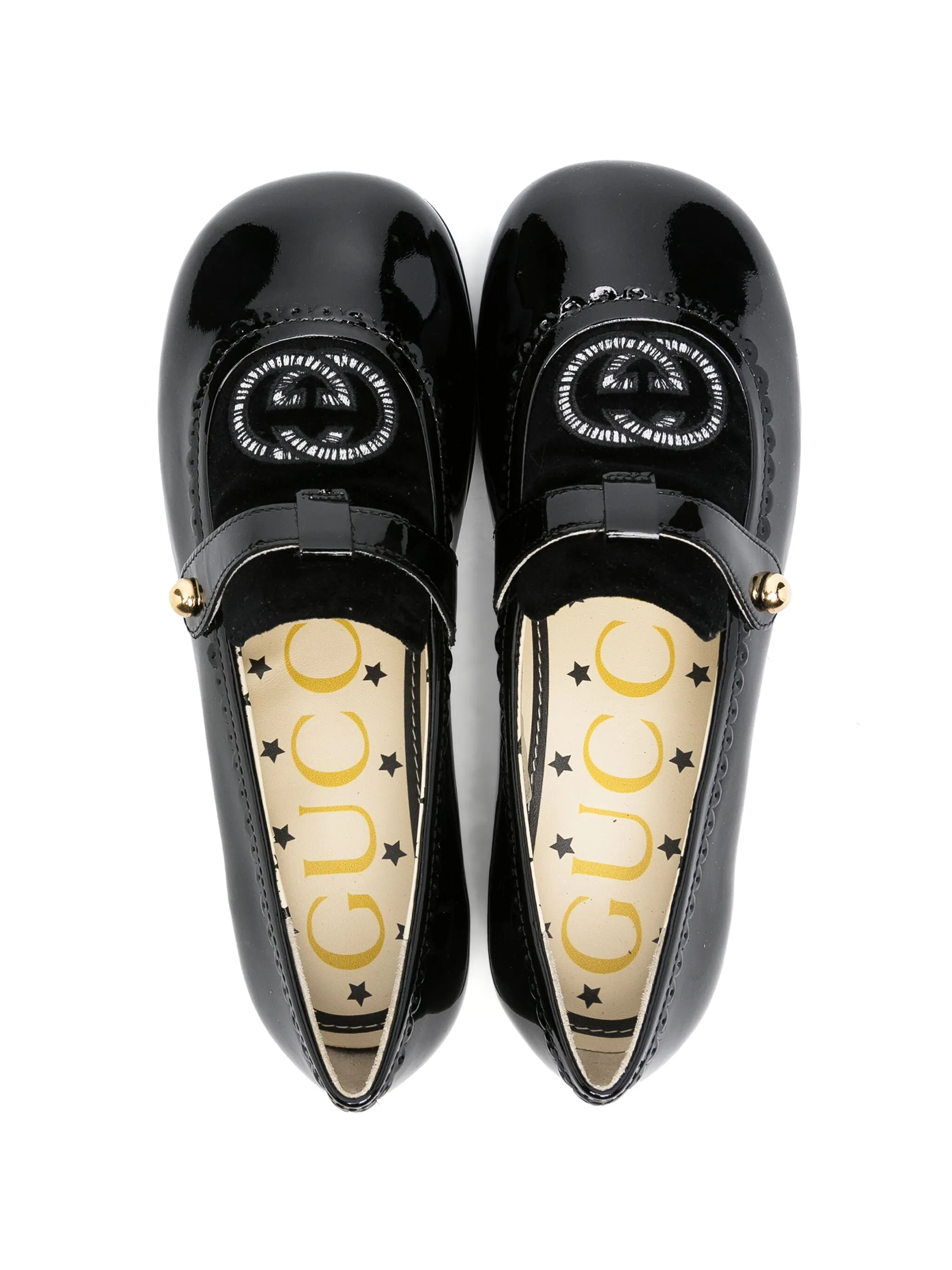 Балетки с логотипом Interlocking G Gucci Kids, черный — фото 3