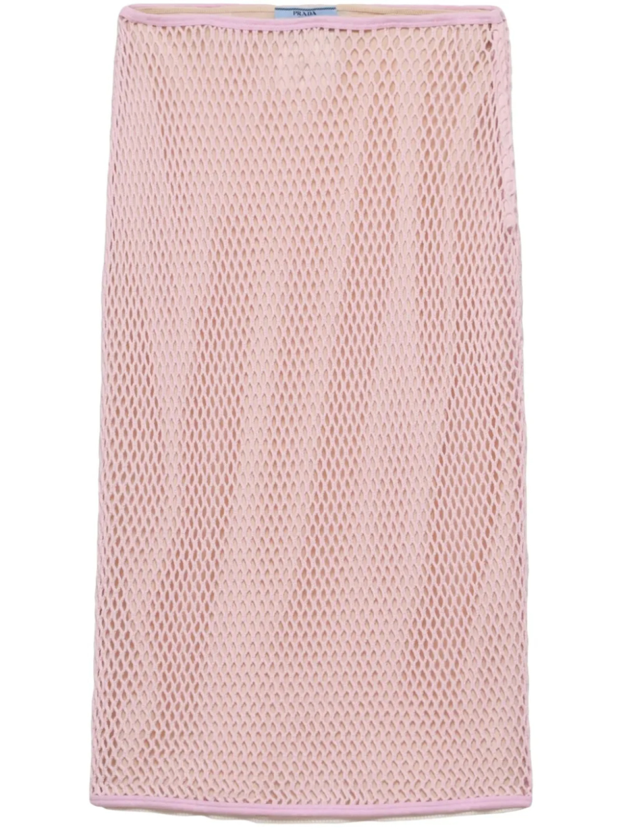 

Юбка миди из хлопковой сетки Prada, розовый