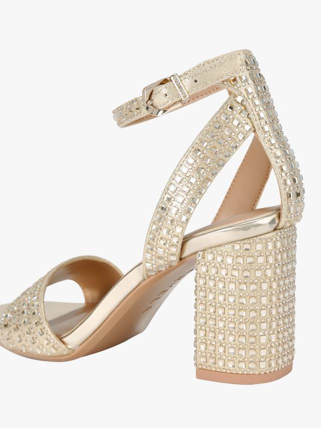 Киани широкие босоножки на квадратном каблуке Carvela, Gold — фото 3