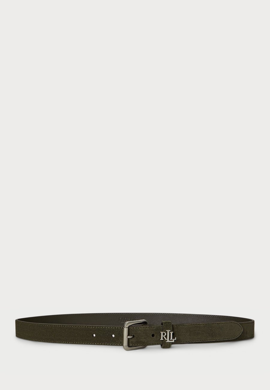 

Ремень Lauren Ralph Lauren LOGO KEEPER SUEDE SKINNY BELT, Dark Olive/Olive