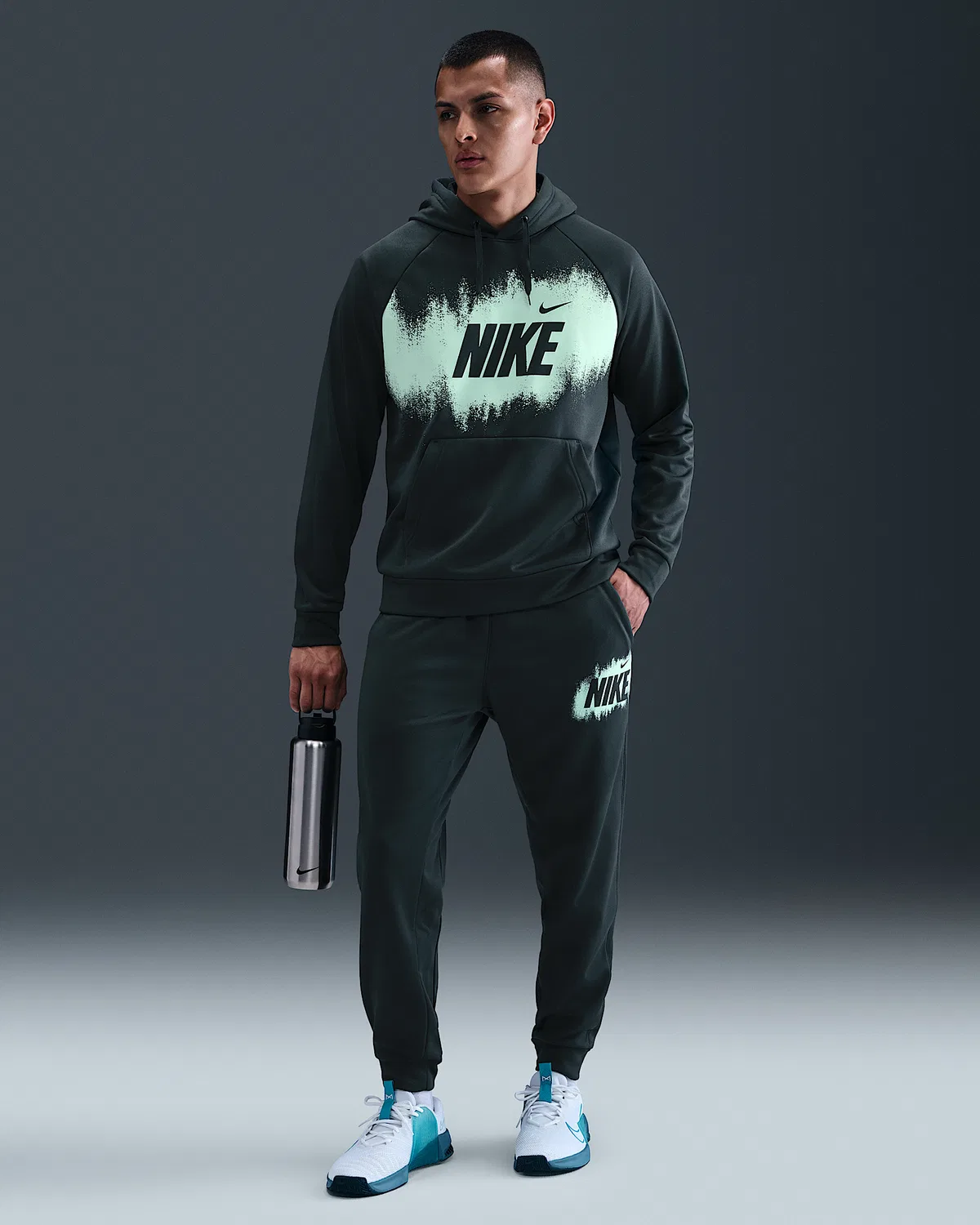 Мужские флисовые джоггеры Nike Therma-FIT, Seaweed