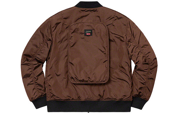 Куртка ss19 x jean paul gaultier reversible backpack ma-1 brown Supreme, коричневый — фото 2
