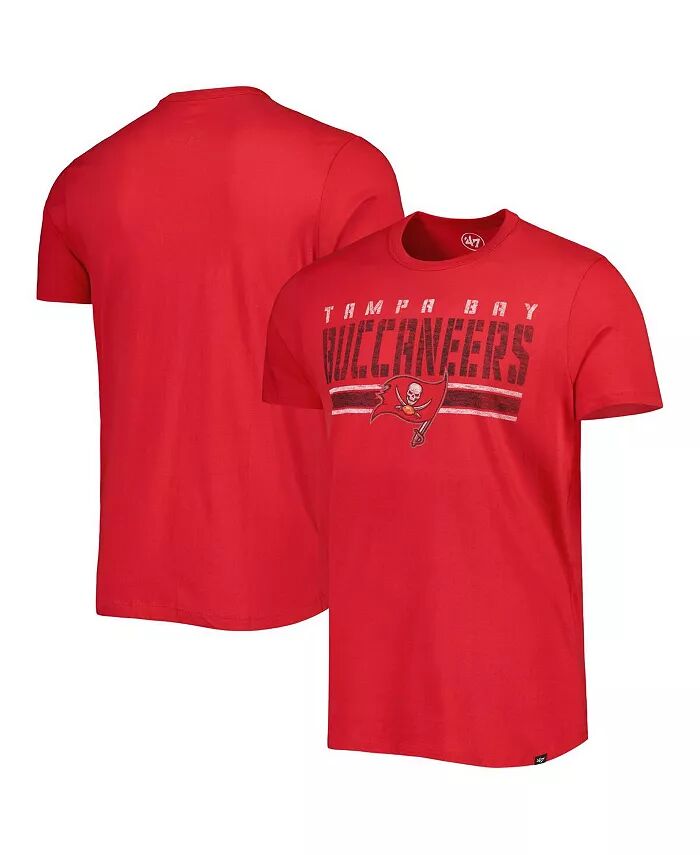 

Мужская красная потертая футболка Tampa Bay Buccaneers Team Stripe '47 Brand